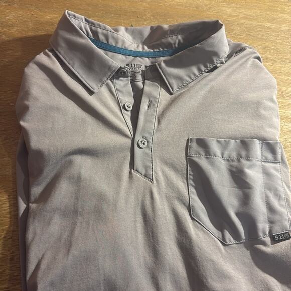 5.11 Tactical FLEX SHORT SLEEVE POLO, Titan Grey, 2XL - Picture 8 of 8